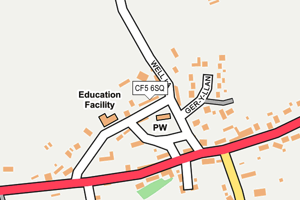CF5 6SQ map - OS OpenMap – Local (Ordnance Survey)