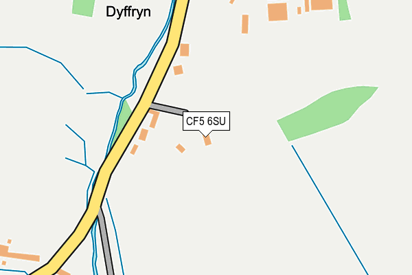 CF5 6SU map - OS OpenMap – Local (Ordnance Survey)