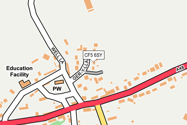 CF5 6SY map - OS OpenMap – Local (Ordnance Survey)