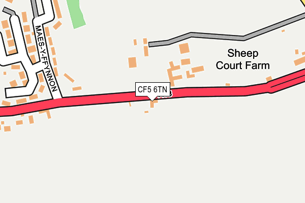 CF5 6TN map - OS OpenMap – Local (Ordnance Survey)