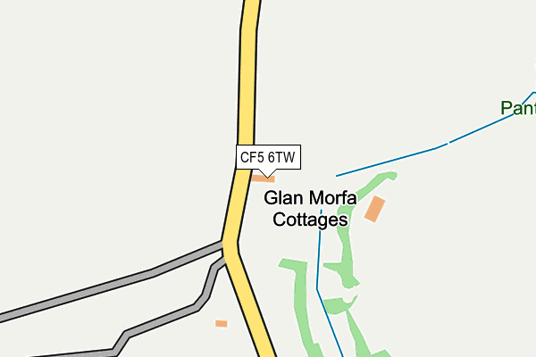 CF5 6TW map - OS OpenMap – Local (Ordnance Survey)