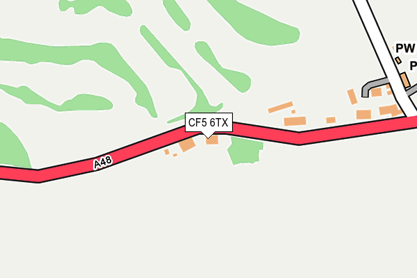 CF5 6TX map - OS OpenMap – Local (Ordnance Survey)