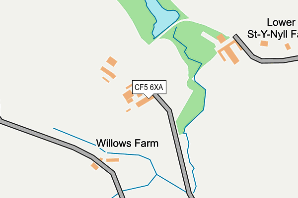 CF5 6XA map - OS OpenMap – Local (Ordnance Survey)