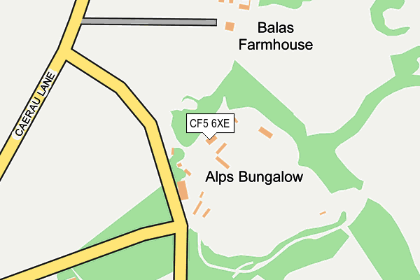 CF5 6XE map - OS OpenMap – Local (Ordnance Survey)