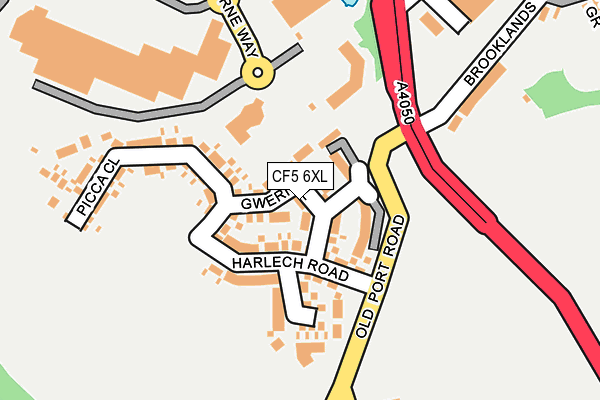 CF5 6XL map - OS OpenMap – Local (Ordnance Survey)