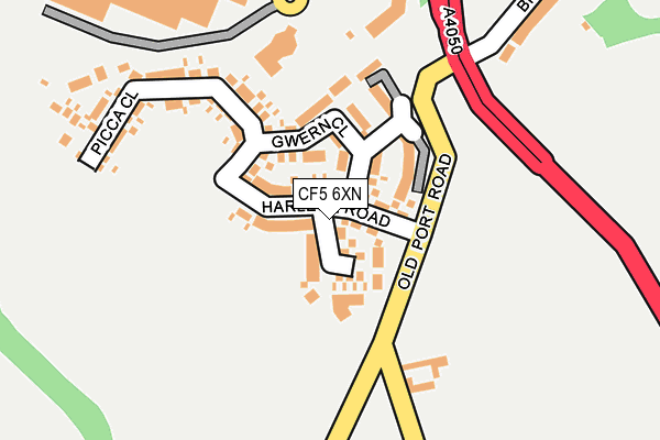 CF5 6XN map - OS OpenMap – Local (Ordnance Survey)