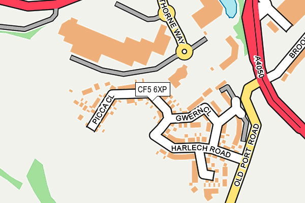 CF5 6XP map - OS OpenMap – Local (Ordnance Survey)