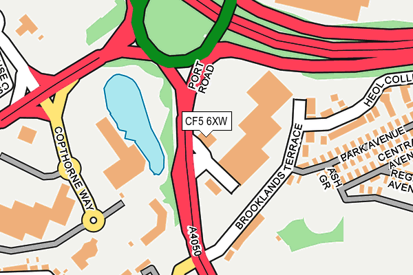 CF5 6XW map - OS OpenMap – Local (Ordnance Survey)