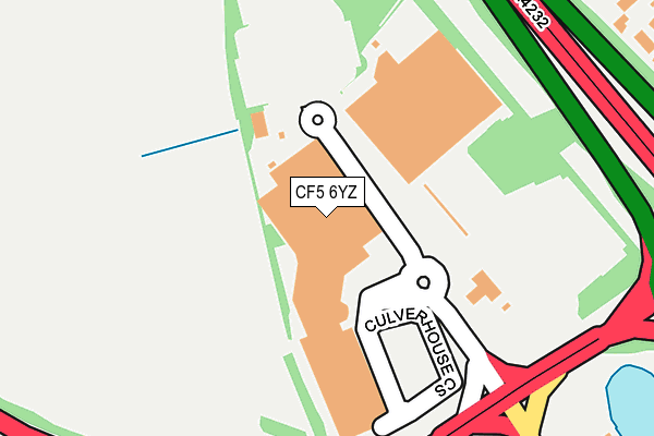 CF5 6YZ map - OS OpenMap – Local (Ordnance Survey)