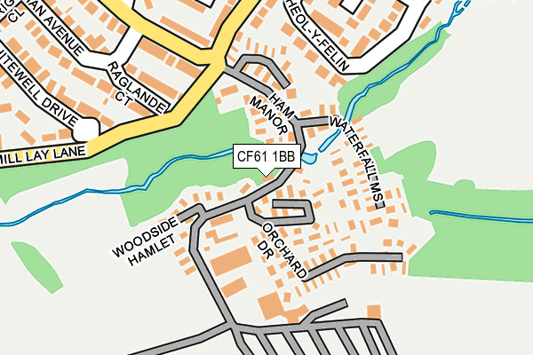CF61 1BB map - OS OpenMap – Local (Ordnance Survey)