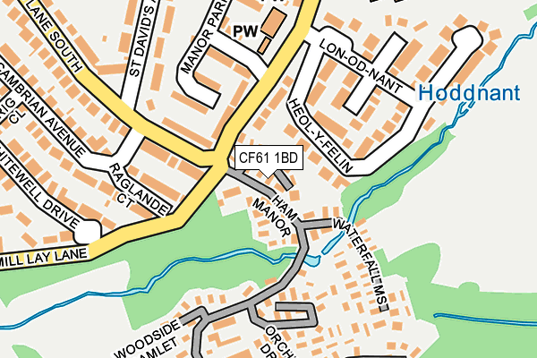 CF61 1BD map - OS OpenMap – Local (Ordnance Survey)