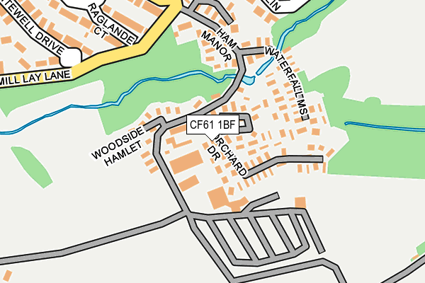 CF61 1BF map - OS OpenMap – Local (Ordnance Survey)