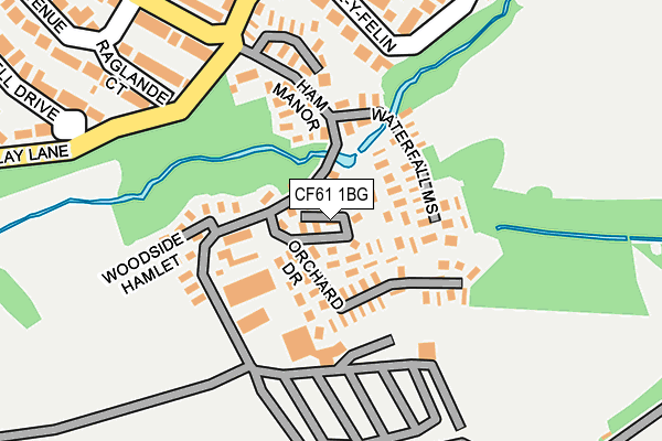 CF61 1BG map - OS OpenMap – Local (Ordnance Survey)