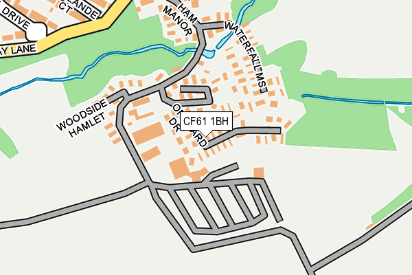 CF61 1BH map - OS OpenMap – Local (Ordnance Survey)