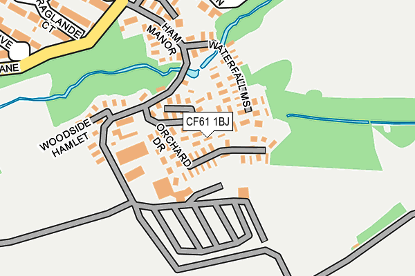 CF61 1BJ map - OS OpenMap – Local (Ordnance Survey)