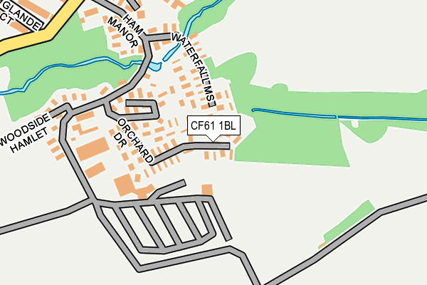 CF61 1BL map - OS OpenMap – Local (Ordnance Survey)