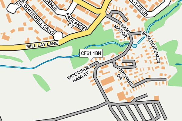 CF61 1BN map - OS OpenMap – Local (Ordnance Survey)