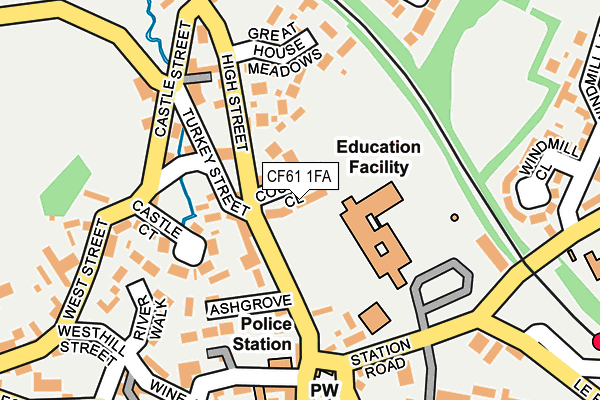 CF61 1FA map - OS OpenMap – Local (Ordnance Survey)
