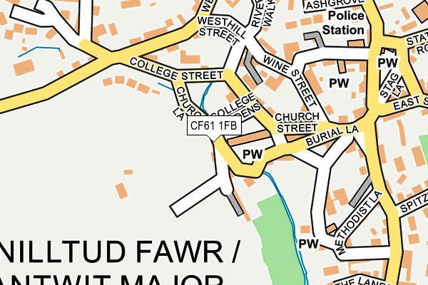 CF61 1FB map - OS OpenMap – Local (Ordnance Survey)