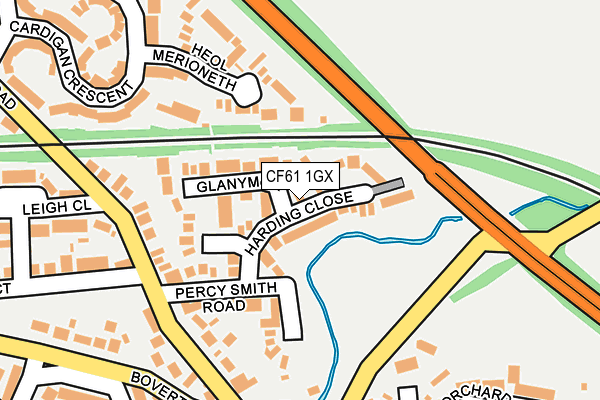 CF61 1GX map - OS OpenMap – Local (Ordnance Survey)