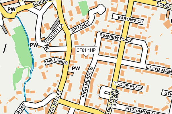 CF61 1HP map - OS OpenMap – Local (Ordnance Survey)