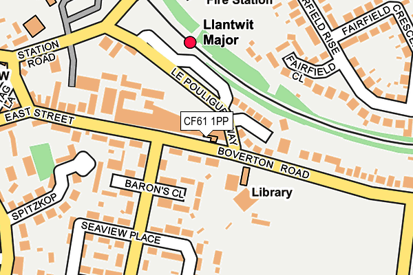 CF61 1PP map - OS OpenMap – Local (Ordnance Survey)