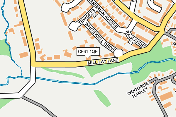 CF61 1QE map - OS OpenMap – Local (Ordnance Survey)