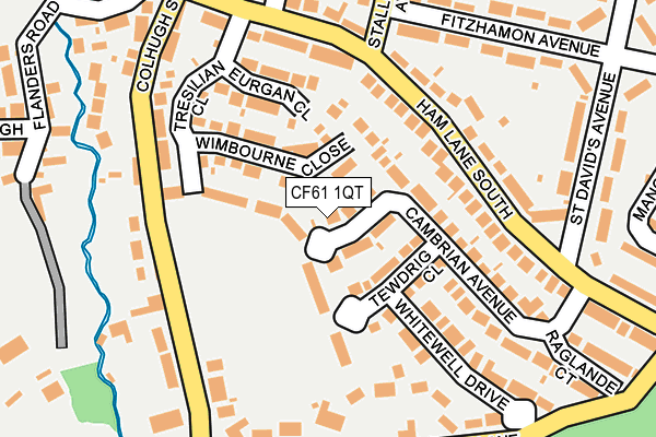 CF61 1QT map - OS OpenMap – Local (Ordnance Survey)