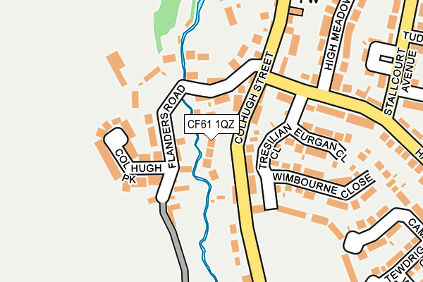 CF61 1QZ map - OS OpenMap – Local (Ordnance Survey)