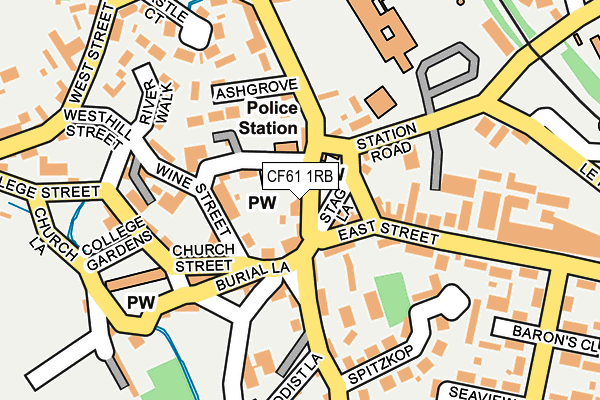 CF61 1RB map - OS OpenMap – Local (Ordnance Survey)