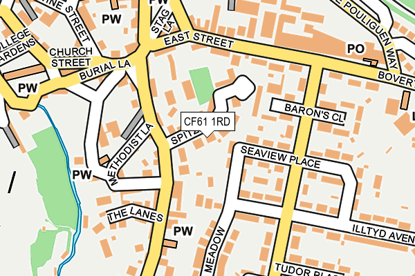 CF61 1RD map - OS OpenMap – Local (Ordnance Survey)