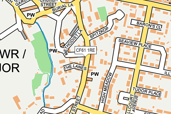 CF61 1RE map - OS OpenMap – Local (Ordnance Survey)