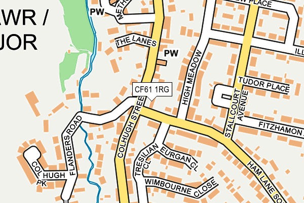 CF61 1RG map - OS OpenMap – Local (Ordnance Survey)