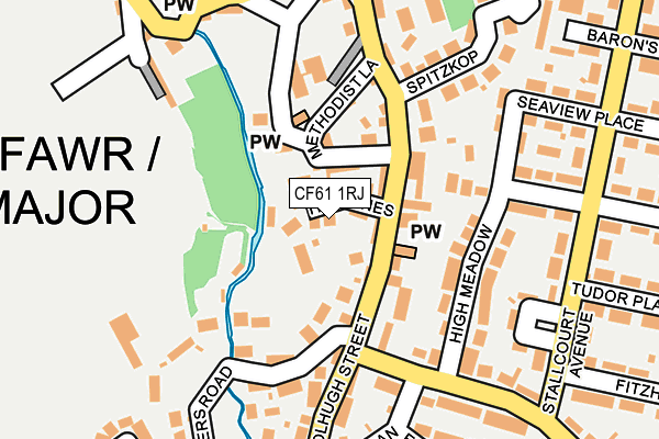 CF61 1RJ map - OS OpenMap – Local (Ordnance Survey)