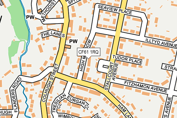 CF61 1RQ map - OS OpenMap – Local (Ordnance Survey)