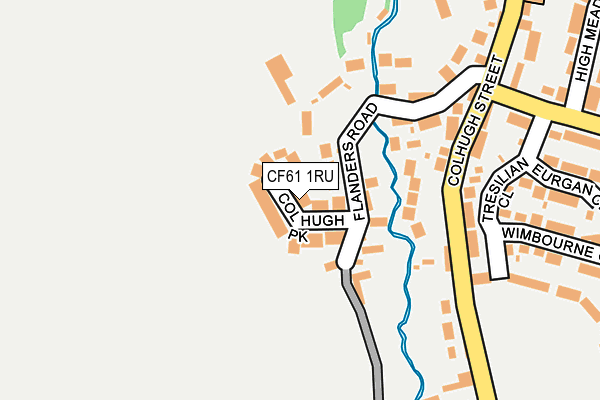 CF61 1RU map - OS OpenMap – Local (Ordnance Survey)