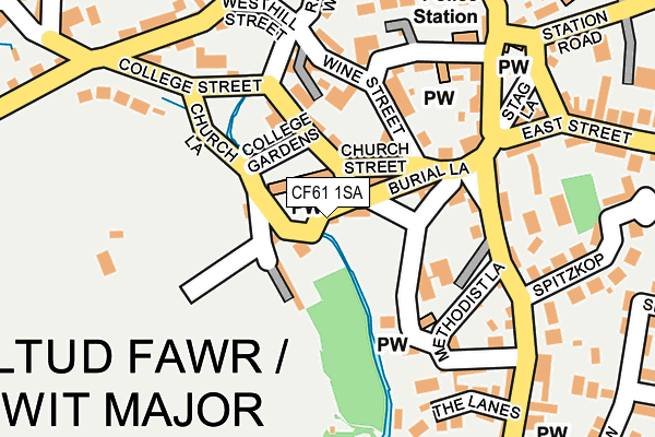 CF61 1SA map - OS OpenMap – Local (Ordnance Survey)