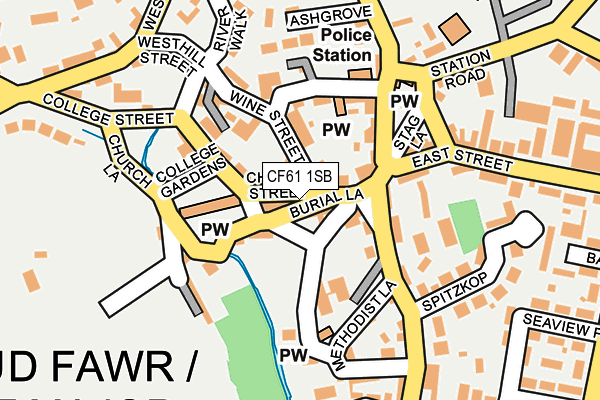 CF61 1SB map - OS OpenMap – Local (Ordnance Survey)