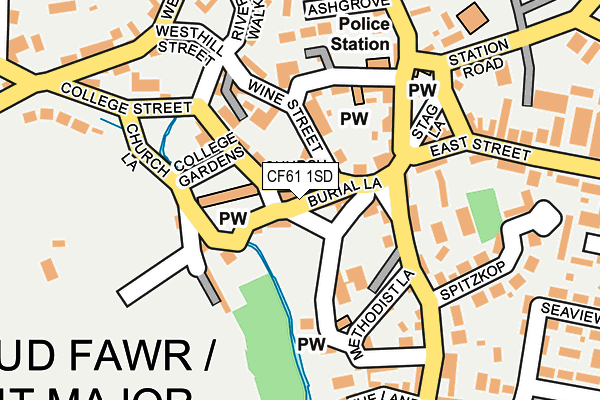 CF61 1SD map - OS OpenMap – Local (Ordnance Survey)