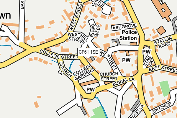 CF61 1SE map - OS OpenMap – Local (Ordnance Survey)