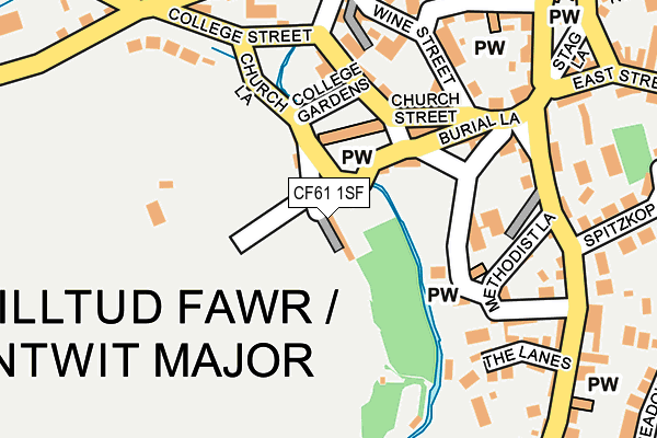 CF61 1SF map - OS OpenMap – Local (Ordnance Survey)