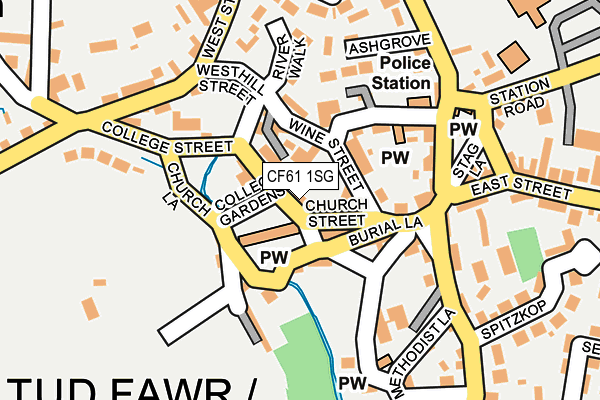 CF61 1SG map - OS OpenMap – Local (Ordnance Survey)