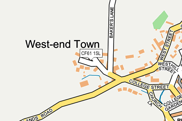 CF61 1SL map - OS OpenMap – Local (Ordnance Survey)