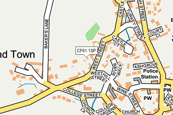 CF61 1SP map - OS OpenMap – Local (Ordnance Survey)