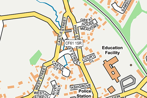 CF61 1SR map - OS OpenMap – Local (Ordnance Survey)