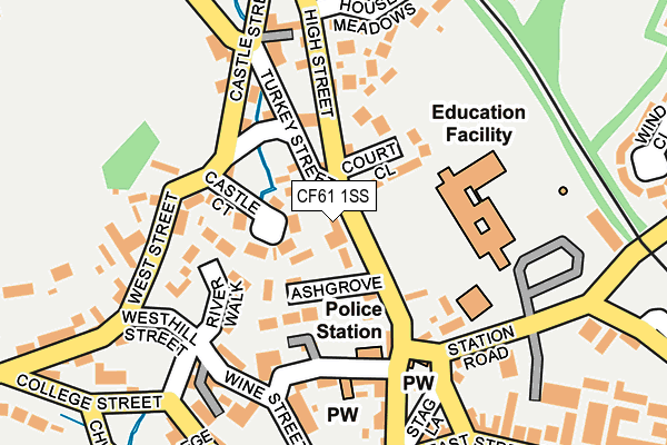 CF61 1SS map - OS OpenMap – Local (Ordnance Survey)