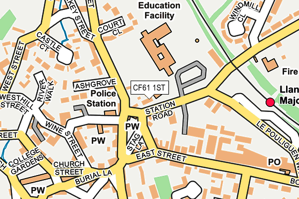 CF61 1ST map - OS OpenMap – Local (Ordnance Survey)