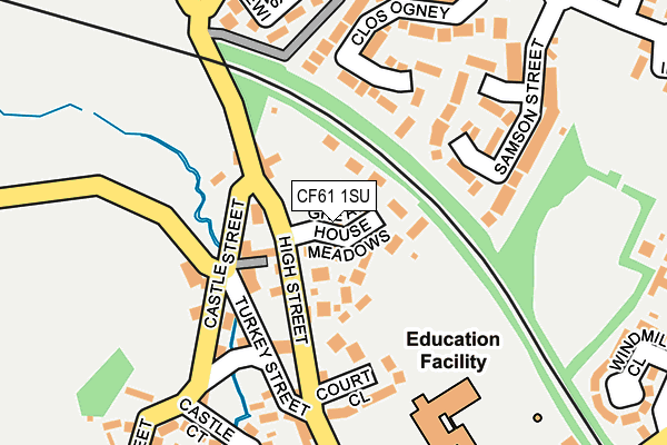 CF61 1SU map - OS OpenMap – Local (Ordnance Survey)