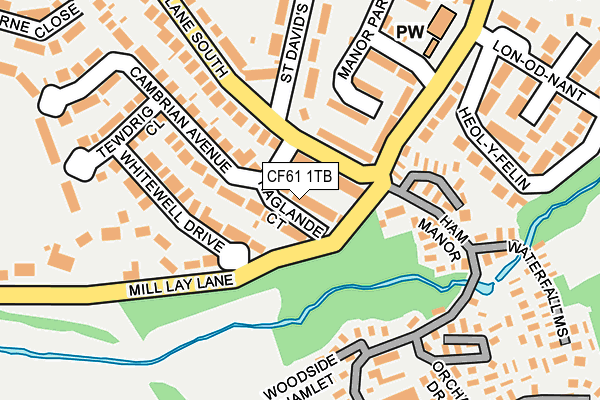 CF61 1TB map - OS OpenMap – Local (Ordnance Survey)