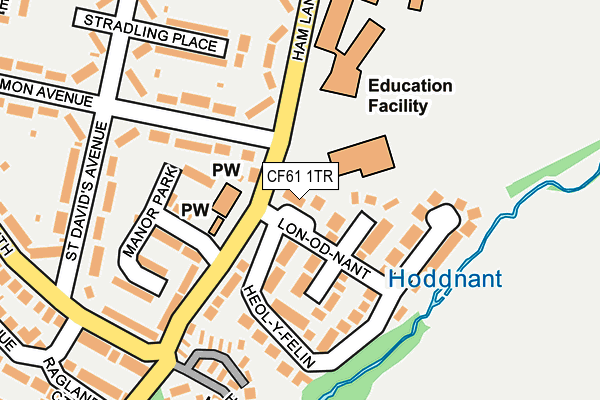 CF61 1TR map - OS OpenMap – Local (Ordnance Survey)